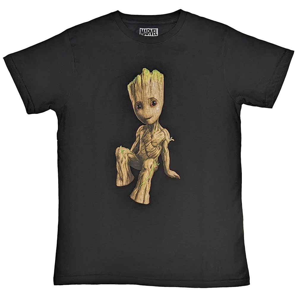 Marvel Guardians Of The Galaxy - Groot Perch Tshirt Homme - Noir